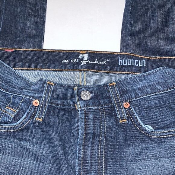7 for all mankind man bootcut dark Wash stretch jeans size 28 - Picture 12 of 16